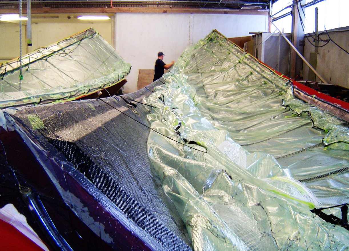 50-foot carbon resin infusion